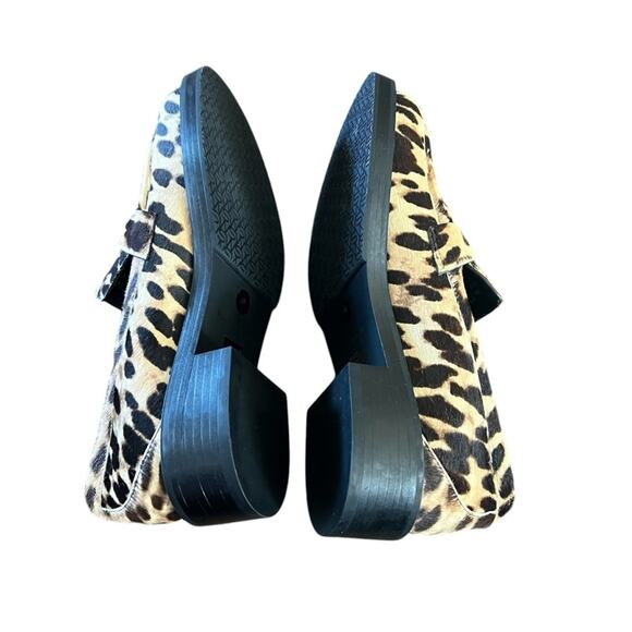 Stuart Weitzman Palmer Bold Penny Loafer Calf Hair Leopard Print NEW Size 7.5 - Picture 9 of 13